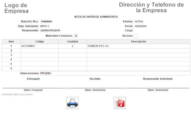 Sistema de Almacen